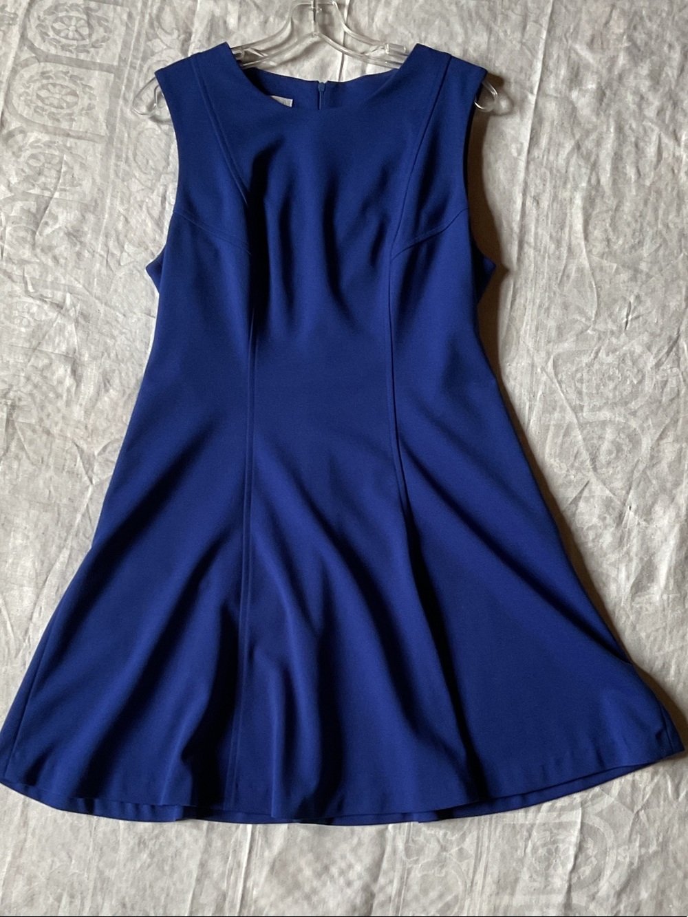 Sleeveless A-Line Mini Dress in Royal Blue